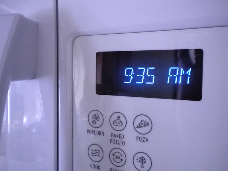 microwave clock