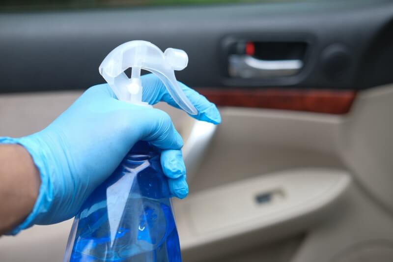 spray boric acid in car